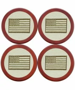Smathers & Branson Armed Forces Flag Coaster Set (Light Khaki) Gifts For Him