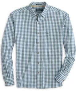 Fish Hippie Bottoms Stoddard Button Up (Baltic/Spruce/White)