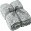 Barefoot Dreams CozyChic Heathered Throw (Dove Grey/White) 2 Barefoot Dreams CozyChic Heathered Throw (Dove Grey/White)