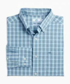 Southern Tide Bollard Plaid Sportshirt (Dream Blue)