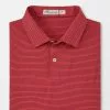 Peter Millar Featherweight Melange Stripe Polo (Passionfruit) 1 Peter Millar Featherweight Melange Stripe Polo (Passionfruit)