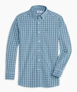 Southern Tide Bollard Plaid Sportshirt (Dream Blue)