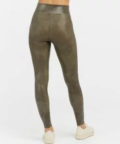 SPANX Faux Leather Croc Shine Legging (DKNOL)