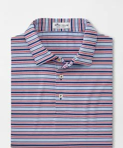 Peter Millar Ray Performance Jersey Polo (Sport Navy) Tops