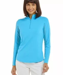 IBKUL L/S Mock Neck (Turquoise)