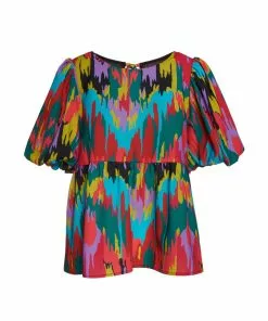 Crosby By Mollie Burch Tops Remi Top (Electric Ikat)