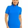 IBKUL S/S Mock Neck (Blue)