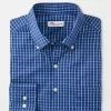 Peter Millar Fayette Performance Twill Sport Shirt (Sport Navy)