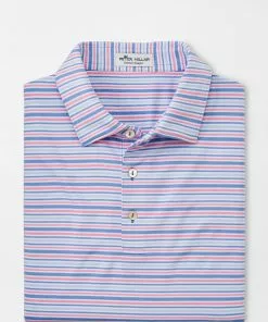 Peter Millar Ray Performance Jersey Polo (Estate Blue) Tops