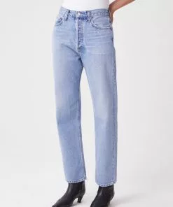 Agolde Bottoms 90's Pinch Waist High-Rise Straight (Soundwave)