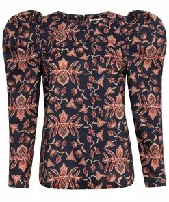 Anna Cate Karah Top (Leaf Print) Tops