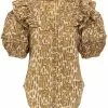Anna Cate Jolie Blouse (Gold Tribal)