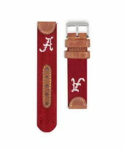 Smathers & Branson University Of Alabama Needlepoint Watch (Garnet) Gifts For Him
