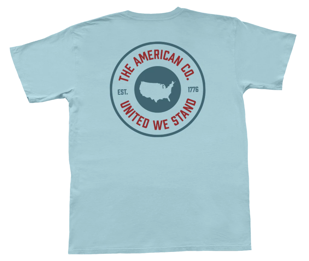 Peach State Pride American Co Patch T-Shirt (Chambray) Tops 3 Peach State Pride American Co Patch T-Shirt (Chambray) Tops
