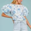 Olivia James The Label Annie Top (Toile Sky) Tops