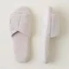 Barefoot Dreams Cozy Terry Spa Slippers (Pearl/Pearl) Medium