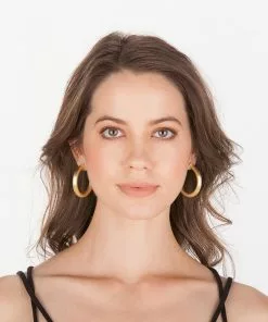 Sheila Fajl Chantal Hoops (Brushed Gold)