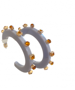 Smith & Co. Jewelry City Girl Jewel Hoop (Deacon Grey) Large