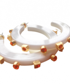 Smith & Co. City Girl Jewel Hoop (Citrus) Small