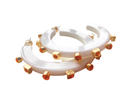 Smith & Co. Jewelry City Girl Jewel Hoop (Citrus) Large 4 Smith & Co. Jewelry City Girl Jewel Hoop (Citrus) Large