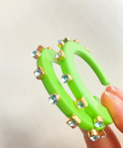 Smith & Co. Jewelry City Girl Jewel Hoop (Seafoam) Small