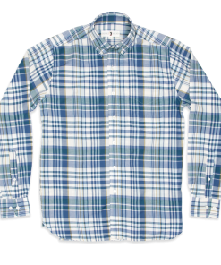 Duckhead Millender Plaid Shirt (Indigo Blue)