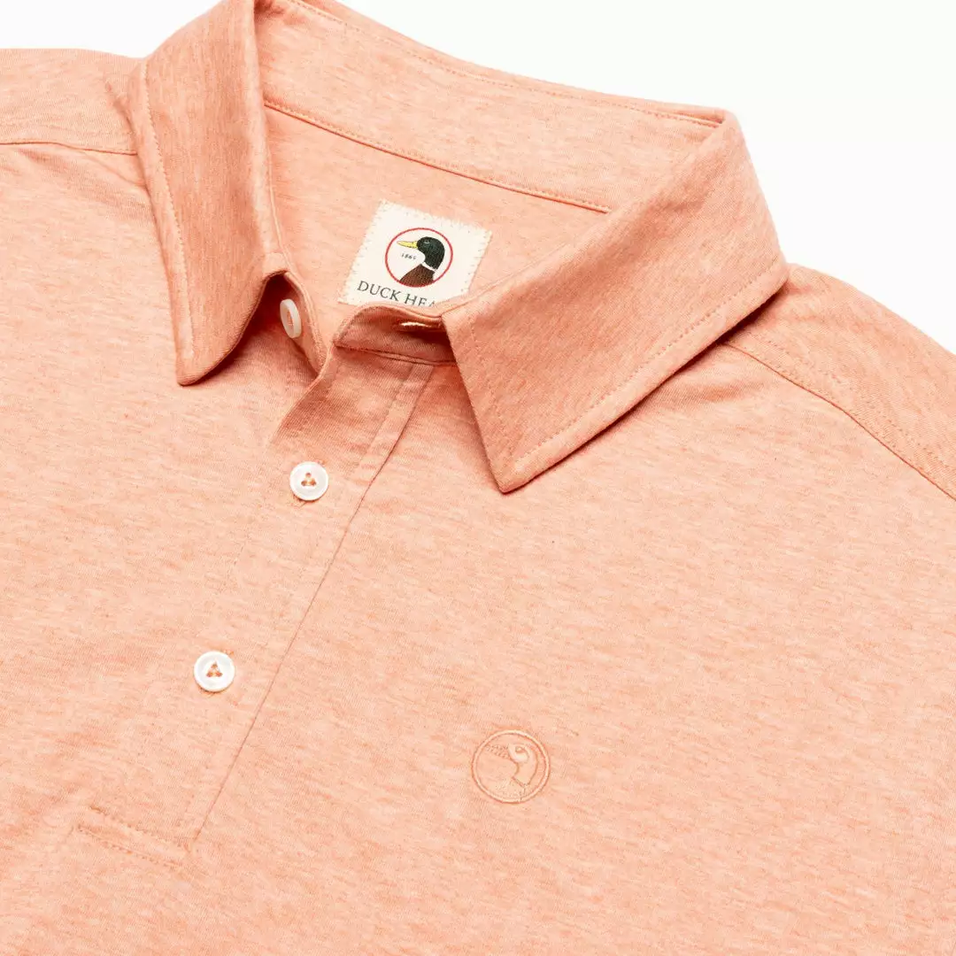 Duckhead Hayes Perf Logo Polo (Sunbaked Orange) 3 Duckhead Hayes Perf Logo Polo (Sunbaked Orange)