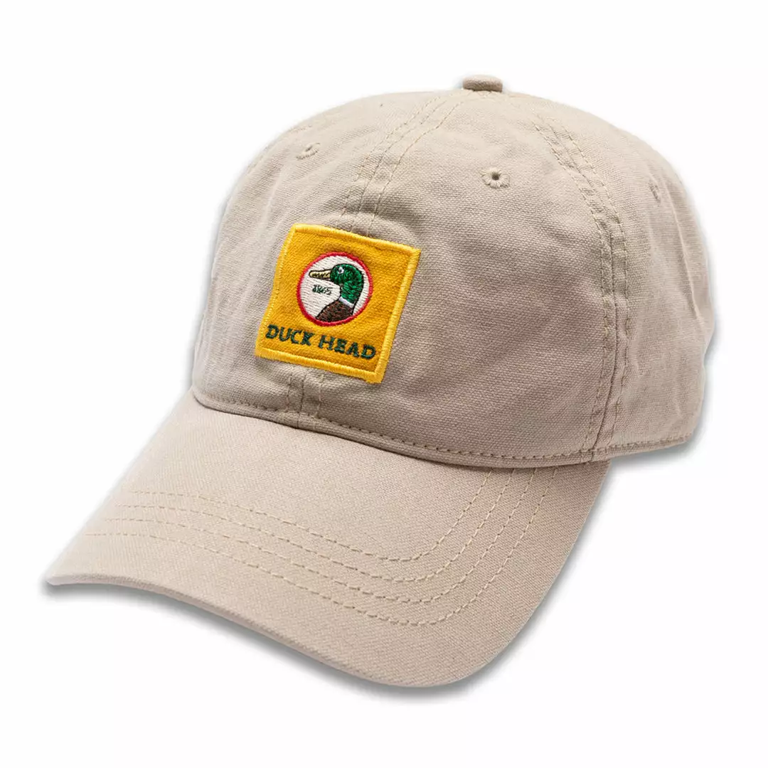 Duckhead Accessories Gold Patch Canvas Hat (Khaki) 3 Duckhead Accessories Gold Patch Canvas Hat (Khaki)