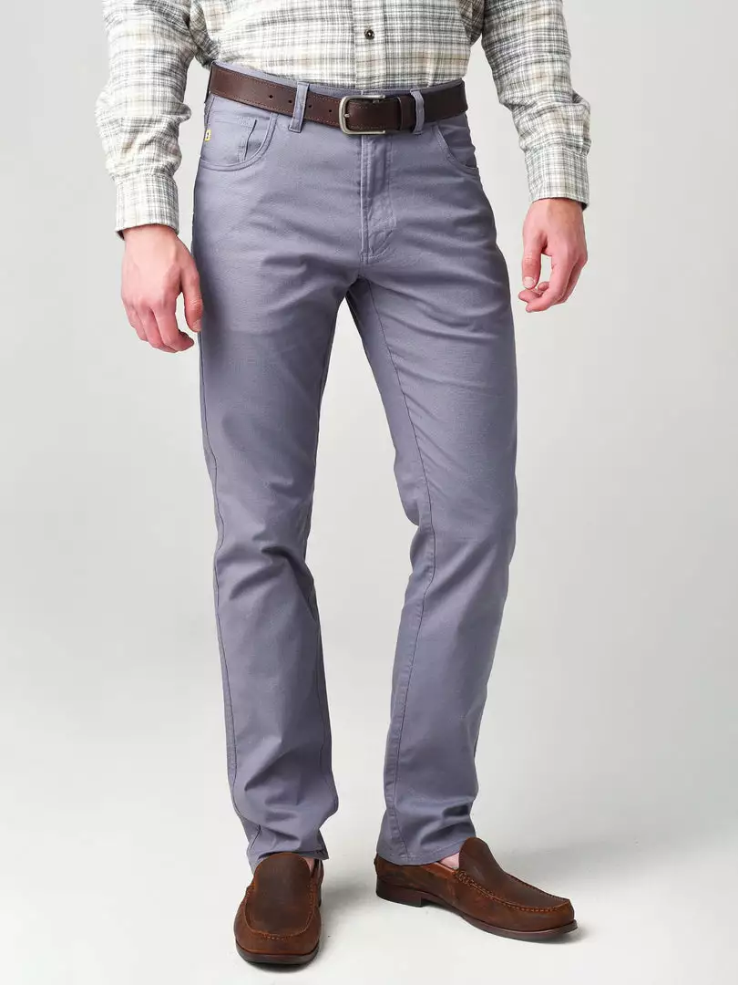 Duckhead Bottoms Pinpoint Canvas Five-Pocket (Slate Blue) 3 Duckhead Bottoms Pinpoint Canvas Five-Pocket (Slate Blue)