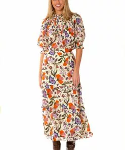 Olivia James The Label Bea Blouse (Almond Fall Floral)