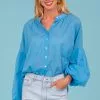 Olivia James The Label Emory Blouse (Sky) Tops 1 Olivia James The Label Emory Blouse (Sky) Tops