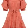 Anna Cate Aurora Dress (Coral Poplin) Dresses