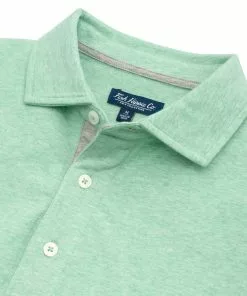 Fish Hippie Tops Heathered Beacham Polo (Peninsula Green)