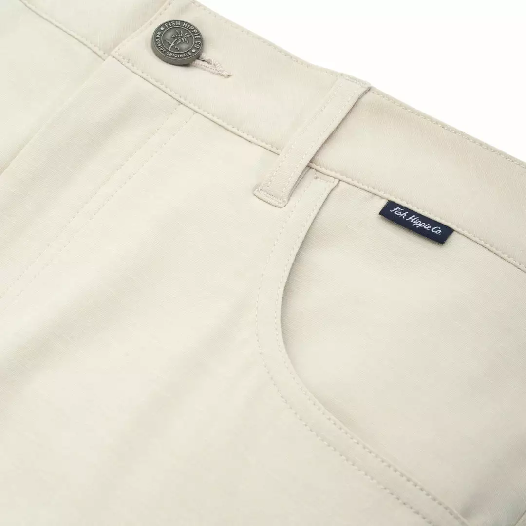 Fish Hippie Bottoms Bonita Performance 5 Pocket Pant (Stone) 5 Fish Hippie Bottoms Bonita Performance 5 Pocket Pant (Stone)