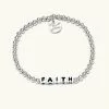 Little Words Project Accessories Faith Bracelet (Silver) 2 Little Words Project Accessories Faith Bracelet (Silver)