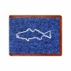 Smathers & Branson Fish On The Line Wallet (Dark Navy/Blueberry) Gifts For Him