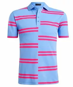 G/Fore Tops Offset Stripe Polo (Vista Blue)