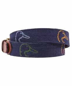 Smathers And Branson Accessories Dark Navy Ducks Unlimited Rainbow Logo Belt