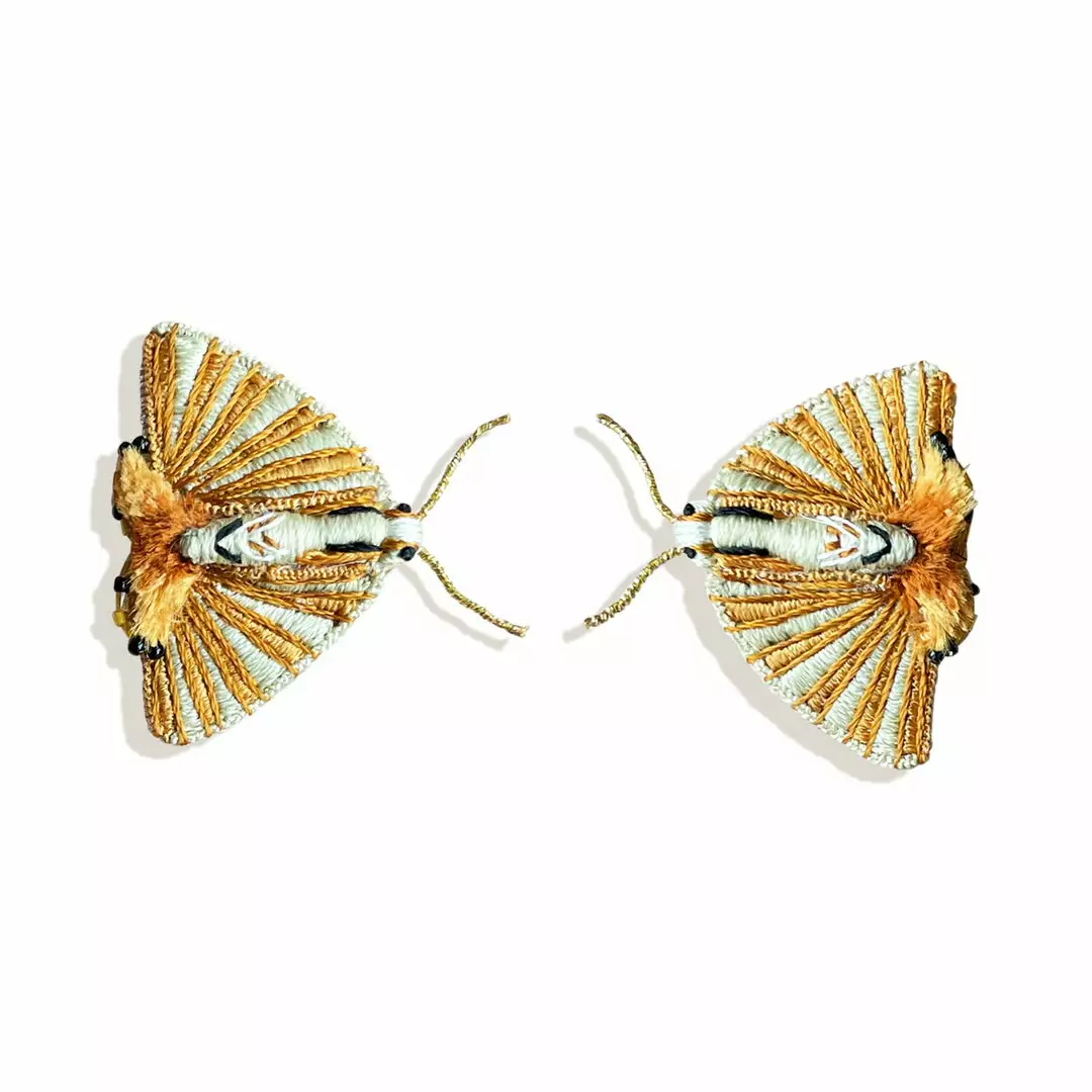 Mignonne Gavigan Accessories Fan Moth Earrings (Gold) 3 Mignonne Gavigan Accessories Fan Moth Earrings (Gold)