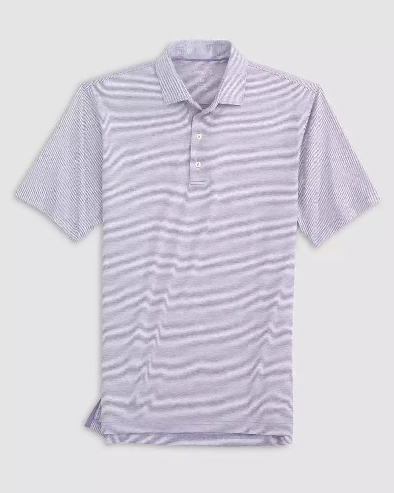 Johnnie-O Lyndon Striped Polo (Pure Purple)