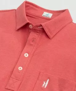 Johnnie-O Heathered Original Polo (Cherry)