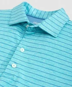 Johnnie-O Newton Striped Polo (Ibiza) Tops