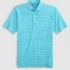 Johnnie-O Newton Striped Polo (Ibiza) Tops