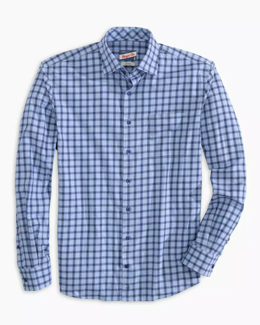 Johnnie-O Ajax Hangin' Out Button Down Shirt (Laguna Blue)