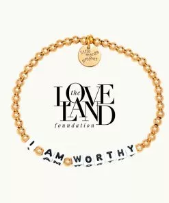 Little Words Project I Am Worthy Bracelet (Gold Filled)