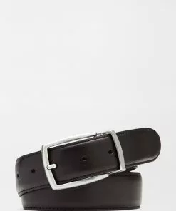 Peter Millar Reversible Leather Belt (Black/Brown)