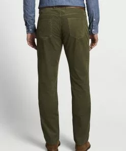 Peter Millar Superior Soft Corduroy Five Pocket Pant (Field Green)