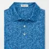Peter Millar Jackie Performance Polo Sean Self Collar (Blue) 2 Peter Millar Jackie Performance Polo Sean Self Collar (Blue)