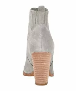 Marc Fisher Shoes Alva Pointy Toe Bootie (Grey Suede)