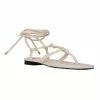 Marc Fisher Falina Ankle Wrap Flat Sandal (Ivory)